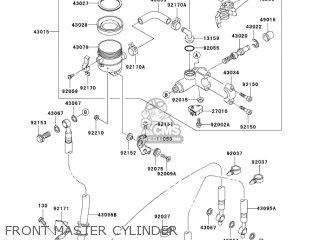 FRONT MASTER CYLINDER - ZX1000C2 NINJA ZX10R 2005 USA CALIFORNIA CANADA