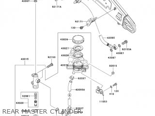 REAR MASTER CYLINDER - ZX1000C2 NINJA ZX10R 2005 USA CALIFORNIA CANADA