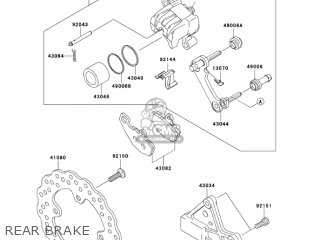 REAR BRAKE - ZX1000C2 NINJA ZX10R 2005 USA CALIFORNIA CANADA