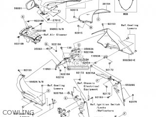 COWLING - ZX1000C2 NINJA ZX10R 2005 USA CALIFORNIA CANADA