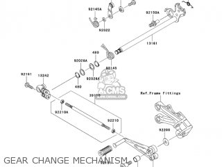 GEAR CHANGE MECHANISM - ZX1000C2 NINJA ZX10R 2005 USA CALIFORNIA CANADA