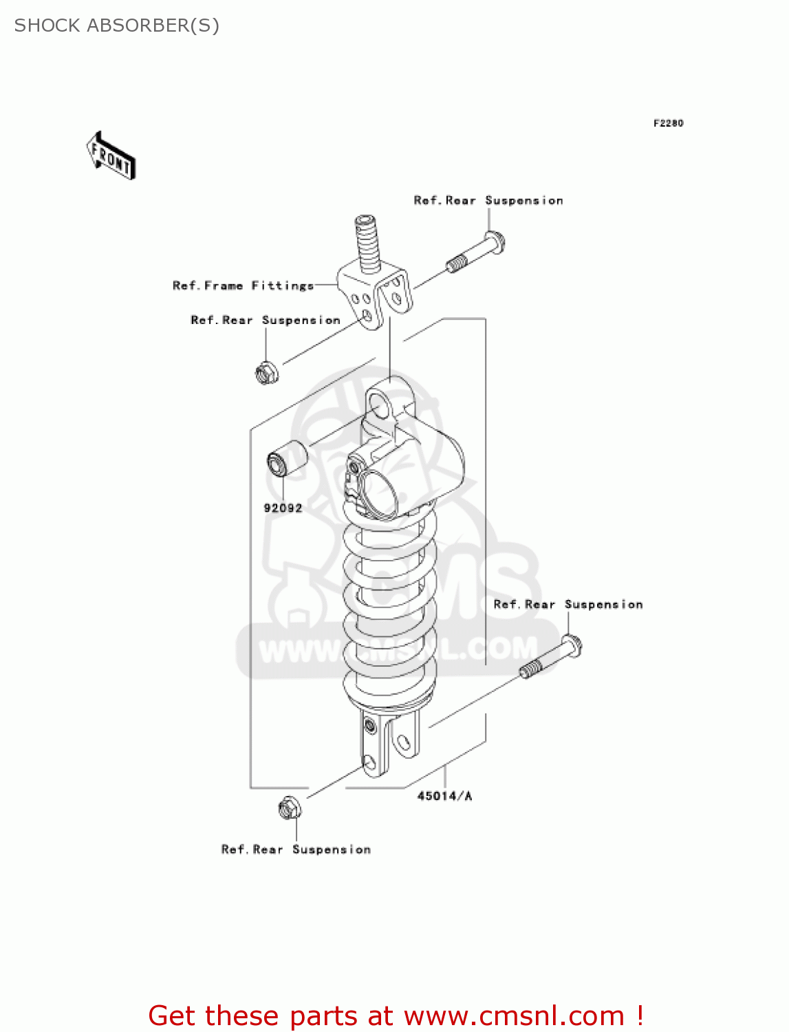 SHOCK ABSORBER(S) ZX1000D6F NINJA ZX10R 2006 USA CALIFORNIA CANADA