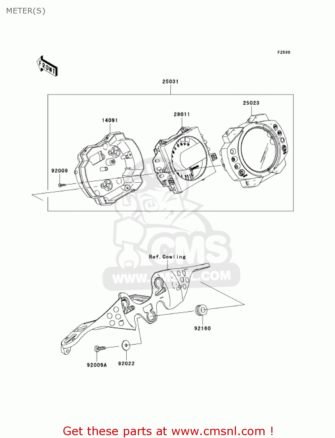 METER(S) ZX1000D6F NINJA ZX10R 2006 USA CALIFORNIA CANADA