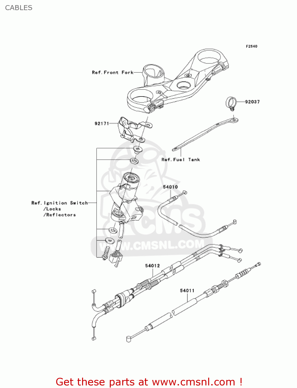 CABLES ZX1000D6F NINJA ZX10R 2006 USA CALIFORNIA CANADA