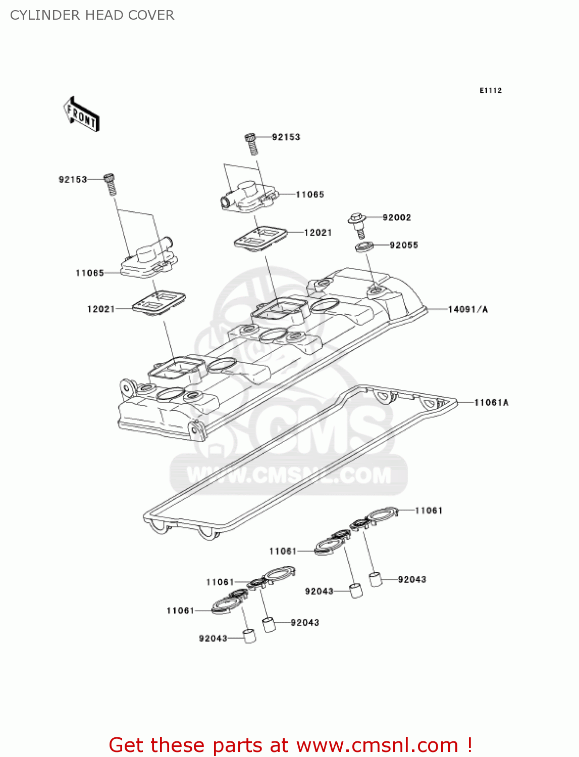 CYLINDER HEAD COVER ZX1000D6F NINJA ZX10R 2006 USA CALIFORNIA CANADA