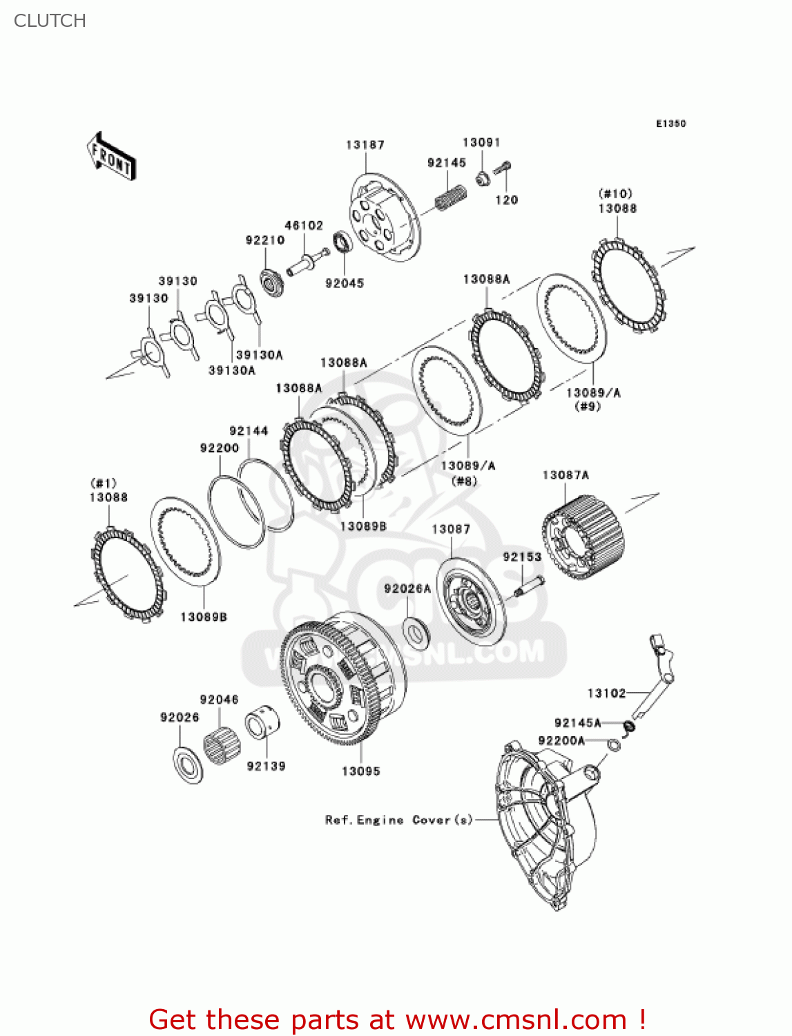 Kawasaki ZX1000D7F NINJA ZX10R 2007 USA CALIFORNIA CANADA CLUTCH 