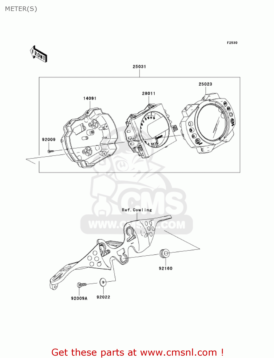 METER(S) ZX1000D7F NINJA ZX10R 2007 USA CALIFORNIA CANADA