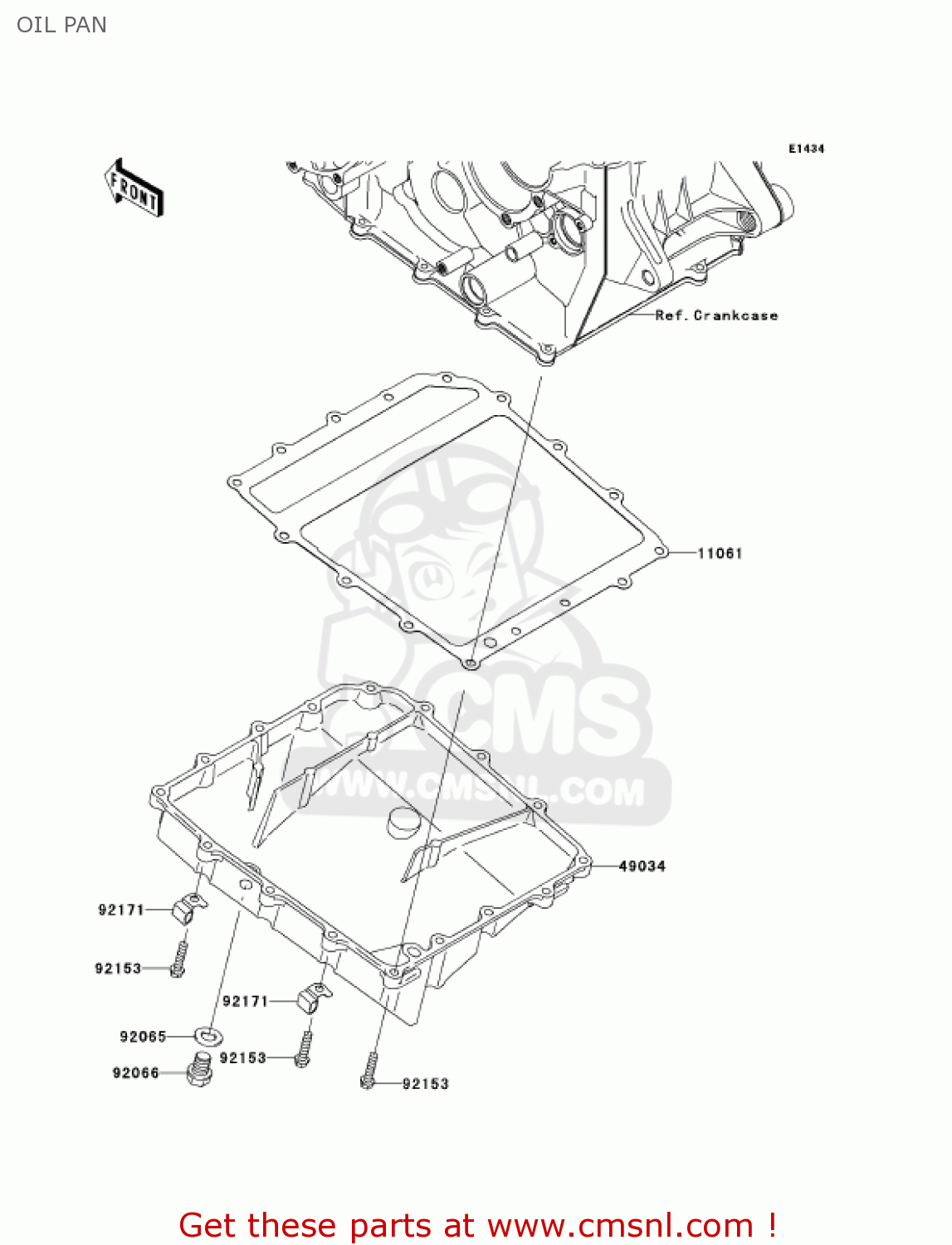 OIL PAN ZX1000D7F NINJA ZX10R 2007 USA CALIFORNIA CANADA