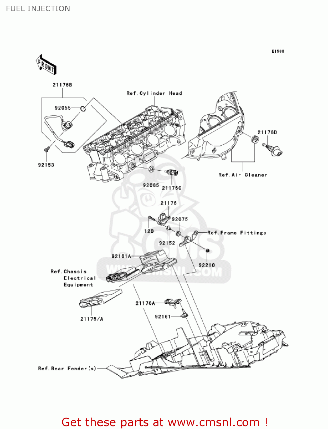 FUEL INJECTION ZX1000D7F NINJA ZX10R 2007 USA CALIFORNIA CANADA