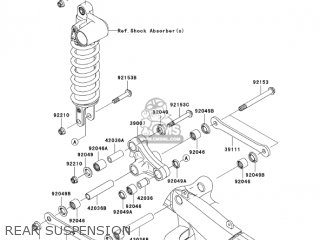 REAR SUSPENSION - ZX1000D7F NINJA ZX10R 2007 USA CALIFORNIA CANADA