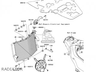 RADIATOR - ZX1000D7F NINJA ZX10R 2007 USA CALIFORNIA CANADA