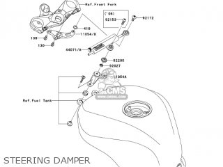 STEERING DAMPER - ZX1000D7F NINJA ZX10R 2007 USA CALIFORNIA CANADA