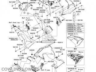 COWLING LOWERS - ZX1000D7F NINJA ZX10R 2007 USA CALIFORNIA CANADA