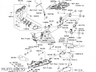 MUFFLER(S) - ZX1000D7F NINJA ZX10R 2007 USA CALIFORNIA CANADA