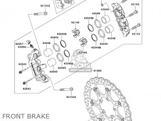 FRONT BRAKE - ZX1000D7F NINJA ZX10R 2007 USA CALIFORNIA CANADA