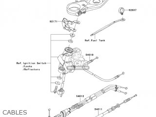 CABLES - ZX1000D7F NINJA ZX10R 2007 USA CALIFORNIA CANADA