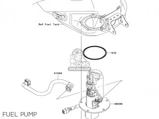 FUEL PUMP - ZX1000D7F NINJA ZX10R 2007 USA CALIFORNIA CANADA