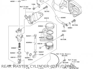 REAR MASTER CYLINDER (D7F/D7FA) - ZX1000D7F NINJA ZX10R 2007 USA CALIFORNIA CANADA