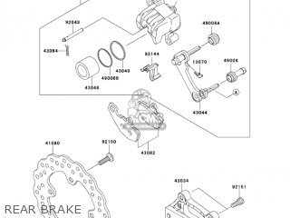 REAR BRAKE - ZX1000D7F NINJA ZX10R 2007 USA CALIFORNIA CANADA