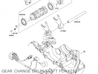 GEAR CHANGE DRUM/SHIFT FORK(S) - ZX1000D7F NINJA ZX10R 2007 USA CALIFORNIA CANADA