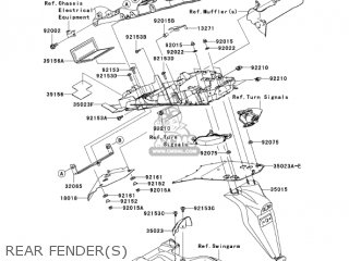 REAR FENDER(S) - ZX1000D7F NINJA ZX10R 2007 USA CALIFORNIA CANADA
