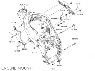 ENGINE MOUNT - ZX1000D7F NINJA ZX10R 2007 USA CALIFORNIA CANADA