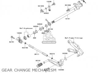 GEAR CHANGE MECHANISM - ZX1000D7F NINJA ZX10R 2007 USA CALIFORNIA CANADA