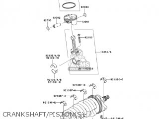CRANKSHAFT/PISTON(S) - ZX1000D7F NINJA ZX10R 2007 USA CALIFORNIA CANADA