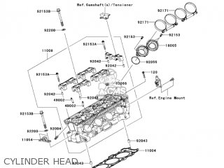 CYLINDER HEAD - ZX1000D7F NINJA ZX10R 2007 USA CALIFORNIA CANADA