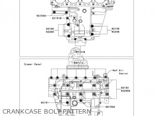 CRANKCASE BOLT PATTERN - ZX1000D7F NINJA ZX10R 2007 USA CALIFORNIA CANADA