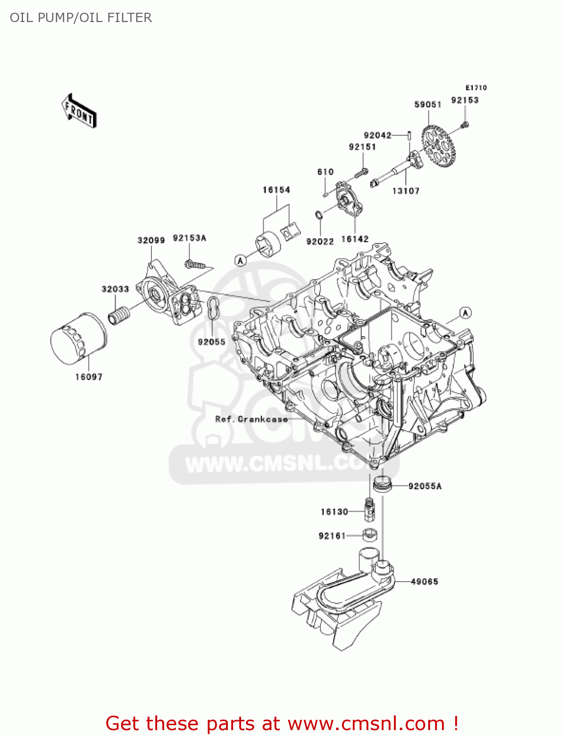 OIL PUMP/OIL FILTER ZX1000D7FA NINJA ZX10R 2007 USA CALIFORNIA CANADA