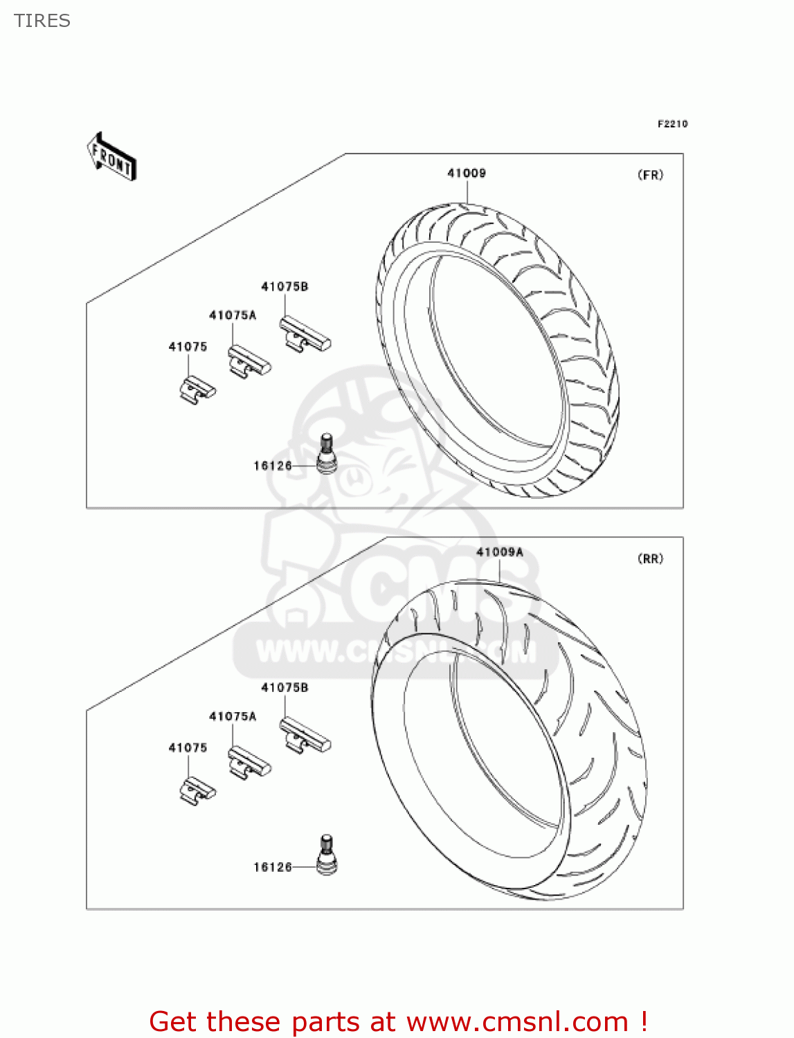 TIRES ZX1000D7FA NINJA ZX10R 2007 USA CALIFORNIA CANADA