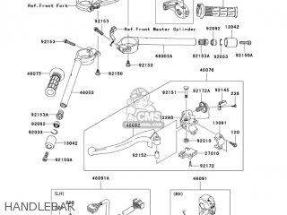 HANDLEBAR - ZX1000D7FA NINJA ZX10R 2007 USA CALIFORNIA CANADA