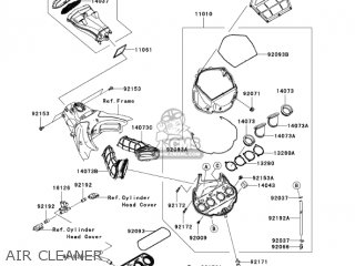 AIR CLEANER - ZX1000D7FA NINJA ZX10R 2007 USA CALIFORNIA CANADA