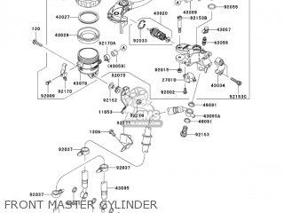 FRONT MASTER CYLINDER - ZX1000D7FA NINJA ZX10R 2007 USA CALIFORNIA CANADA