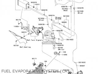 FUEL EVAPORATIVE SYSTEM (CA) - ZX1000D7FA NINJA ZX10R 2007 USA CALIFORNIA CANADA