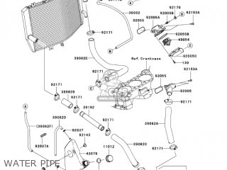 WATER PIPE - ZX1000D7FA NINJA ZX10R 2007 USA CALIFORNIA CANADA