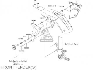 FRONT FENDER(S) - ZX1000D7FA NINJA ZX10R 2007 USA CALIFORNIA CANADA