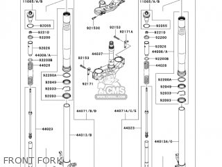 FRONT FORK - ZX1000D7FA NINJA ZX10R 2007 USA CALIFORNIA CANADA
