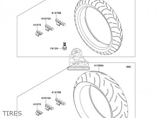 TIRES - ZX1000D7FA NINJA ZX10R 2007 USA CALIFORNIA CANADA