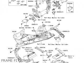 FRAME FITTINGS - ZX1000D7FA NINJA ZX10R 2007 USA CALIFORNIA CANADA