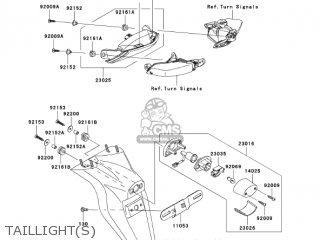 TAILLIGHT(S) - ZX1000D7FA NINJA ZX10R 2007 USA CALIFORNIA CANADA