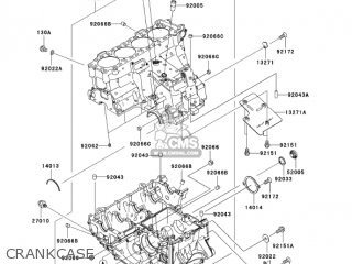 CRANKCASE - ZX1000D7FA NINJA ZX10R 2007 USA CALIFORNIA CANADA