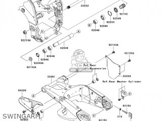 SWINGARM - ZX1000D7FA NINJA ZX10R 2007 USA CALIFORNIA CANADA