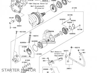 STARTER MOTOR - ZX1000D7FA NINJA ZX10R 2007 USA CALIFORNIA CANADA
