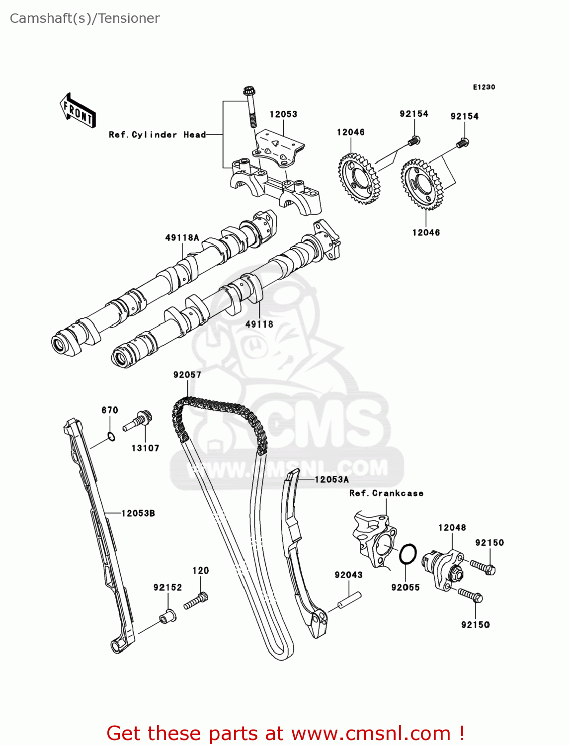 Kawasaki ZX1000E8F NINJA ZX10R 2008 USA Camshaft(s)/Tensioner buy