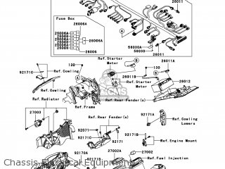 Kawasaki ZX1000E8F NINJA ZX10R 2008 USA parts lists and