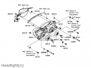 Kawasaki ZX1000E8F NINJA ZX10R 2008 USA parts lists and