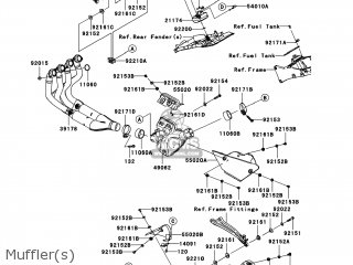Kawasaki ZX1000E8F NINJA ZX10R 2008 USA parts lists and