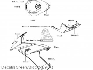 Kawasaki ZX1000E9FA NINJA ZX10R 2009 USA parts lists and schematics